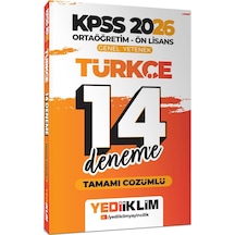 Yediiklim 2026 Kpss Ortaöğretim Ön Lisans Genel Yetenek Türkçe Tamamı Çözümlü 14 Deneme