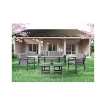 Alüminyum Alaçatı 3+1+1+masa 70 120 +2puf Bahçe Balkon Mutfak Takımı
