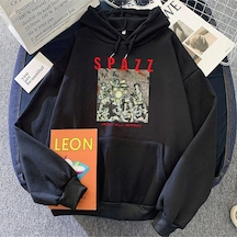 Gri Spaderas Spazz Ezmek Kille Yok Karikatür Hoodies Grafik Siyah