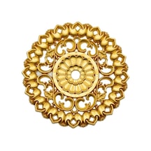 Hürrem Altın Renk Yuvarlak Süs - Gold 19x19 Cm Karışık