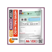 YDS 2023/1 ÖSYM Tıpkı Basım Çıkmış Soru Deneme Kitapçığı Video Çözümlü Türkiye Geneli