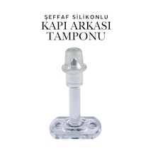 Şeffaf Kapı Kolu Stoperi 8 Cm Kapı Çarpma Engelleyici Duvar Koruyucu Tampon Ve Tutucu Çarpma