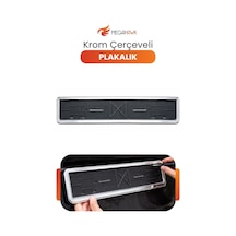 Krom Çerçeveli Plakalık Universal Araç Plaka Çerçevesi Dayanıklı Şık Tasarım 2 Adet
