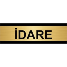 Idare 7x20cm Altın Renk Metal Yönlendirme Levhası