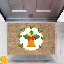Kapı Önü Paspası Dekoratif Dijital Baskı Yeni Yıl Konsepti P-2595