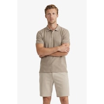 Nautica Erkek Bej Regular Fit Polo Yaka T-shirt-14607