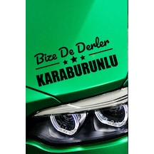 İzmir Karaburun Memleket Araç Tasarım İzmir Bize De Derler Karaburunlu 40x15 Cm Siyah Etiket 40 CM - Siyah