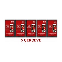 5 Adet B2 50x70 Siyah Alüminyum Çerçeve Açılır Kapanır Gönye Köşe 25mm
