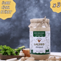 Laçoko İsme Kişiye Özel Şekersiz Saf Katkısız Fıstık Ezmesi Glutensiz Vegan Doğal Az Kavrulmuş Çiğ Yer Fıstığı Ezmesi 3 x 1 KG