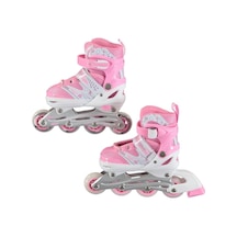 Tek-Çift Sıra Ayarlanabilir Pembe Paten 35-38 Numara Pembe