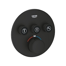 Grohe Grohtherm Smartcontrol Üç Yönlü Ankastre Termostatik Duş Bataryası Phantom Black - 29508Kf0