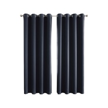 Festnight Mikrofiber Delikli Koyu Renk Perde Seti - Isı Yalıtımlı, Gürültü Azaltıcı, Suya Dayanıklı Diğer Diğer