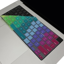 Apple Uyumlu MacBook Us İngilizce Klavye Koruyucu Amerikan Enter M1-m5 A2681 A3113 A3240 A3449 A2941 A3241 A2442 A2779 A2992 A2485 A2991 Keyboard Cover Touch Id Pembe Yeşil 40818709