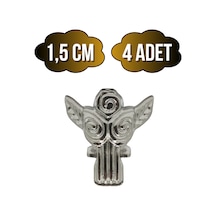 Melek 1.5cm Metal Ayak Çeyiz Ve Hediye Kutusu Mobilya Ayağı 1.5cm Gümüş 4 Adet Gümüş