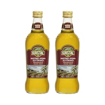 Kristal Natürel Sızma Zeytinyağı Dolgun Güçlü 1 L Cam Şişe 2 Li