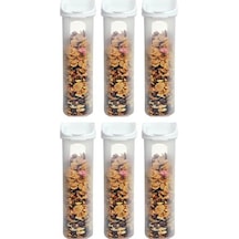 Moonstar Kuru Gıda Bakliyat Saklama Kabı 3 L 6 Lı Set Beyaz-Mas- Çok Renkli