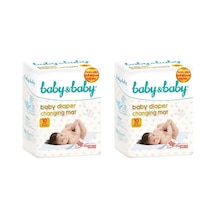 Baby & Baby Kaydırmaz Bantlı Bebek Bakım Örtüsü 60 x 60 CM 2 x 10 Adet