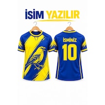 Yenteks İsim Yazılır Yetişkin Futbol Forması Sarı Lacivert Kanarya Dijital Baskı
