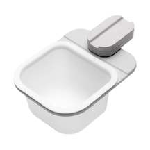 Suntek Yurt Masası Için Plastik Mini Çöp Kutusu Dönen Yaratıcı Beyaz Gri Beyaz - Gri