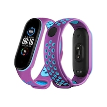 Mi Band 6 Spor Delikli Kordon - Mor-mavi İtdark12018