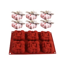 Silikon 6lı Bubble , Bulut Şekilli Çikolata , Sabun , Mum , Kek Epoksi Pasta Kalıbı Goldcakes