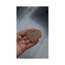 Kalp Obje 25 Adet Boyanabilir 5 X 5 Cm Kapı Duvar Süsü Figür, Tek Ebat Açık Ahşap