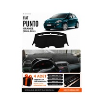 Fıat Punto Grande 2005-2018 Uyumlu Torpido Örtüsü, Torpido Kılıfı - Siyah-gri - Fı016