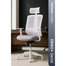 Paris White Fileli Yönetici Koltuğu Makam Koltuğu Müdür Koltuğu Beyaz