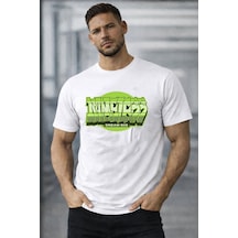 Herkesemoda Dream Big Yazı Detaylı Basic T-shirt Beyaz