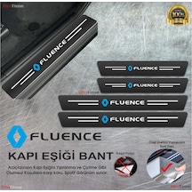 Renault Fluance Logolu Karbon Kapı Eşiği Koruyucu Suni Deri 4'lü Set