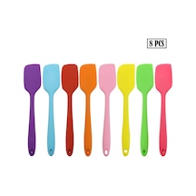 Duangduang 8 Adet Isıya Dayanıklı Esnek Silikon Spatula Kek Spatula Pişirme Kazıyıcı