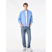 Koton Normal Bel Pamuklu Cepli Straight Fit Jean Pantolon - Mark Jean İndigo Stone 6sam40020nd İndigo - Taş