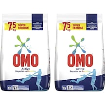 Omo Active Renkliler & Beyazlar Toz Çamaşır Deterjanı 7.5 Kg X 2 Adet