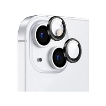 Noktaks - iPhone Uyumlu 14 - Kamera Lens Koruyucu Safir Parmak İzi Bırakmayan Anti-reflective Cl-12 - Siyah