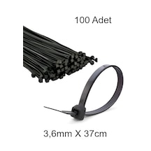 Siyah Plastik Cırt Kelepçe 3.6mm-37cm Kablo Bağı Elektrik Kablosu