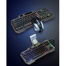 Rgb Işıklı Mekanik Gaming Klavye Ve Mouse Seti