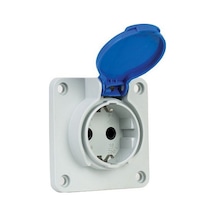 METE ENERJİ 40402005 1X16A. Makine Prizi Yan Girişli Gri