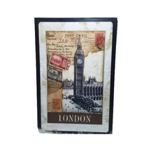 London Londra Saat Kulesi Kartpostal Ahşap Poster-1