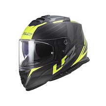 Ls2 Storm Nerve Full Face Motosiklet Kaskı Mat Siyah - Sarı
