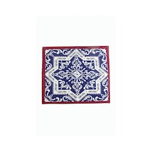 Zero Land Çini - 572 - Desenli Zr Şifon Fular 50x50 - Kmrsfres - Cm Mavi