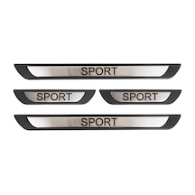 Universal Sport Yazılı Kapı Eşiği Krom Abs 4 Parça