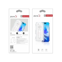 Noktaks - Apple Uyumlu iPhone 14 Pro Max - Ekran Koruyucu Kolay Uygulama Aparatlı 5d Magic Glass Cam Ekran Koruyucu - Şeffaf