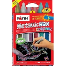 Fatih Mum Pastel Boya Wax Crayons Metalıc Kısa 6 Renk 50180 Çok Renkli