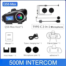 Kebidumei Bluetooth Motosiklet İnterkom Kask Kulaklık 1000m İnterkom Müzik 500m Single Pack
