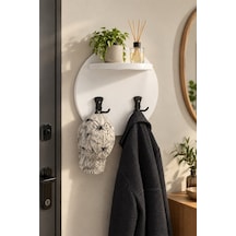 Sulorahome Beyaz Duvar Askılığı Ve Mini Raf Ünitesi