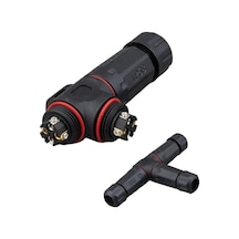 Pm-24596 4 Pin Telli 3 Lü Tip Ip68 Su Geçirmez Rj45 Konnektör