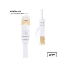 4980 Cat7 Ethernet Rj45 Modem Internet Kablosu 0.5 Metre 10gbps 600mhz