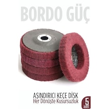 Zenvac 11 Cm Endüstriyel Aşındırıcı Keçe Disk 22 Mm İç Çaplı Zımpara Fırçası 5 Adet 722479 Zenvac29