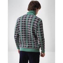 Xint Lacivert Doğal Yün Dokulu Regular Fit Kazak 801823