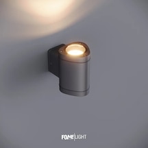 FoneLight GALA320 11 cm Tek Yönlü LED Duvar Apliği Antrasit Alüminyum IP65 Dış Mekan Bahçe Aydınlatması 3000K
